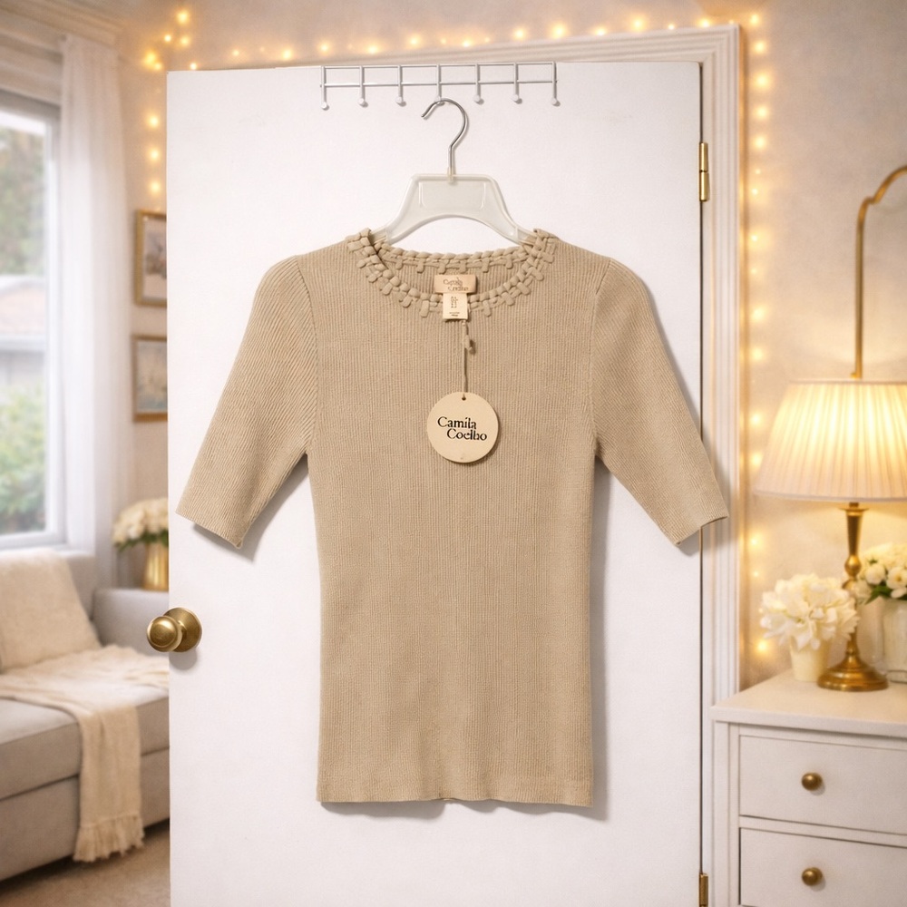 🏷️NWT Camila Coelho Ribbed Knit Top Size S